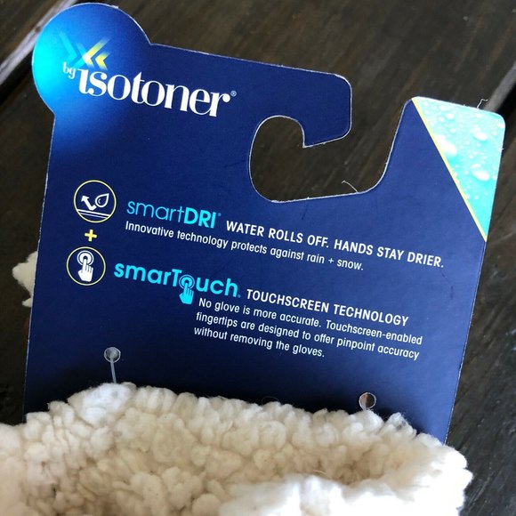 Isotoner Womens SmartDri Microfiber Glove SmartTouch Technology Cognac Brown S/M - Picture 4 of 6